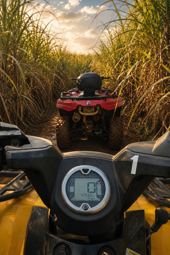 Quad biking in Mauritius Sugar Cane Fields